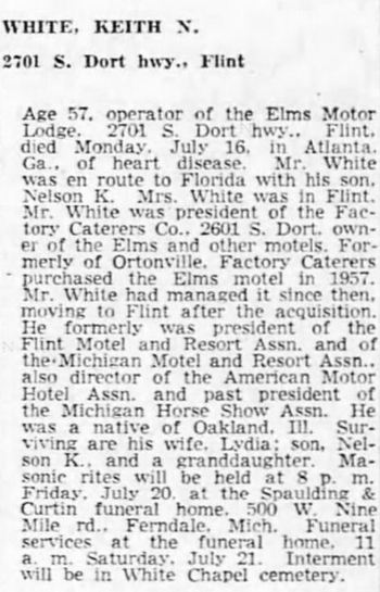 America Inn (Elms Motor Lodge) - Jul 1962 Former Operator Passes Away (newer photo)